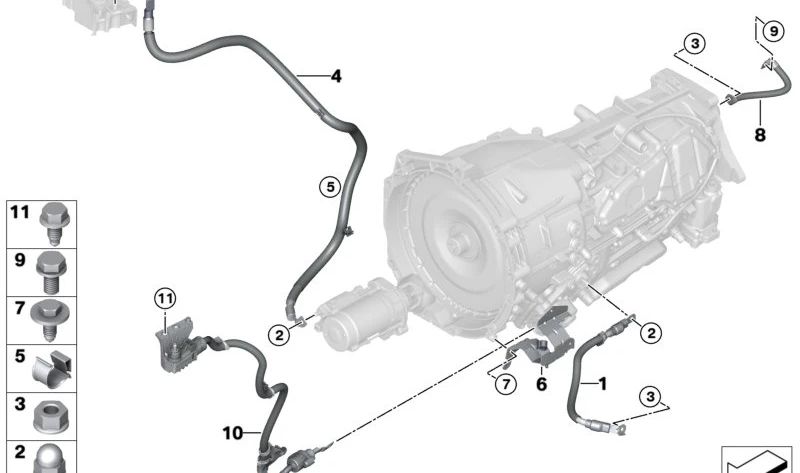 KSG Cable for BMW X5 G05N, G18N, X6 G06N, X7 G07N (OEM 12429844375). Genuine BMW