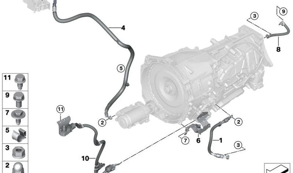 Cable KSG para BMW X5 G05N, G18N, X6 G06N, X7 G07N (OEM 12429844375). Original BMW