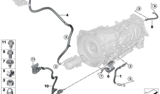 Sechskantschraube für BMW F40, F70, F44, F45, F46, F87, U06, F80, G20N, G21N, F82, F83, G22N, G23N, G26N, G60, G61, G70, F48, F49, F39, U10, G45 , G05N, G18N, G06N, G07N, MINI F54, U25 (OEM 07119906977). Original BMW