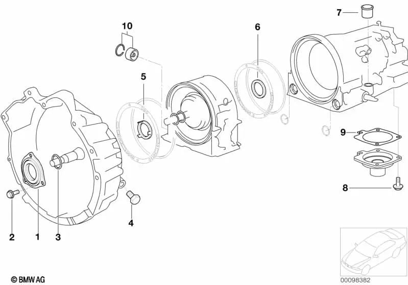 Reparación Conjunto Tapa de Sellado para BMW E36, E46, E34, E39 (OEM 24337520734). Original BMW.