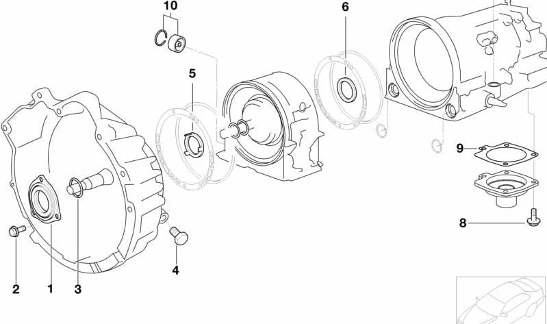 Sello de Eje para BMW E36, E46, E34, E39 (OEM 24121218853). Original BMW.