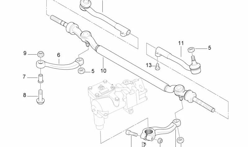 Brazo de dirección para BMW E39, E38 (OEM 32211141592). Original BMW