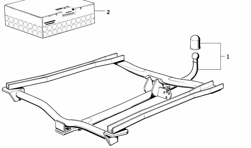 Gefällige Schlepptau -OEM 71601246511 für BMW E23. Original BMW.