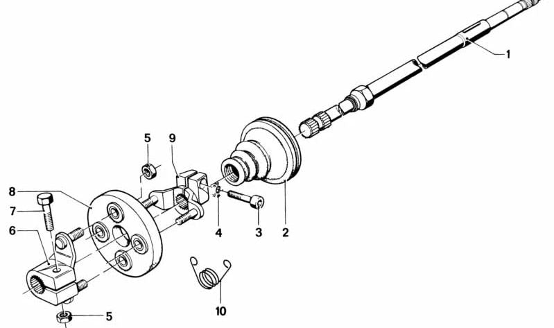 Gelenkflansch para BMW Serie 5 E12, Serie 6 E24 (OEM 32311101027). Original BMW