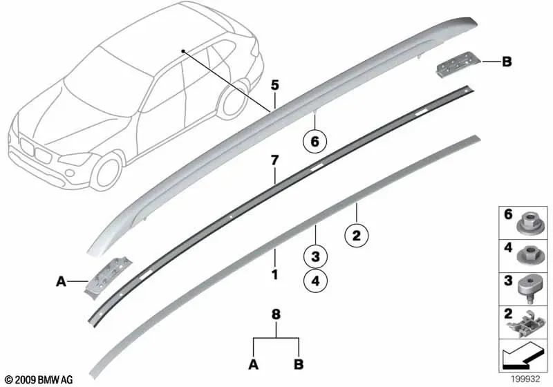 Clip für BMW E84 (OEM 51132992450). Original BMW.