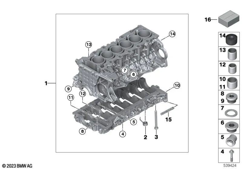 Tornillo de cierre con junta para BMW E81, E82, E87, E87N, E88, F20, F20N, F21, F21N, F22, F23, F87, E90, E90N, E91, E91N, E92, E92N, E93, E93N, F30, F31, F31N, F34, F35, F80, F32, F33, F36, F82, F83, F10, F11, F18, F06, F12, F13, F01, F02, E84, E83N, F25