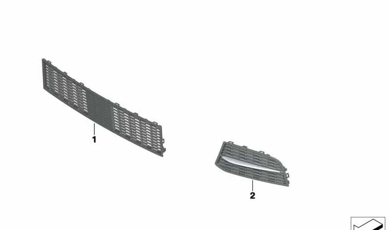 Rejilla de entrada de aire izquierda (abierta) OEM 51118057617 para BMW F10, F11. Original BMW.