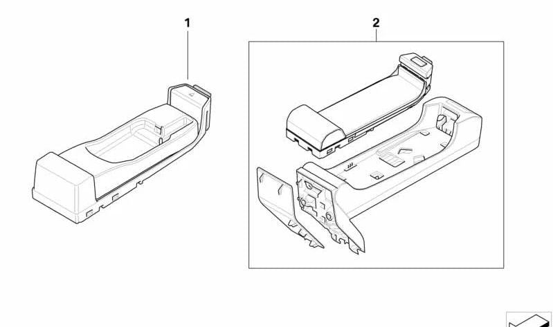 Adaptador de teléfono móvil OEM 84109160935 para BMW E81, E82, E87, E88, E90, E91, E92, E93, E60, E61, E65, E66, E84 y E89. Original BMW.