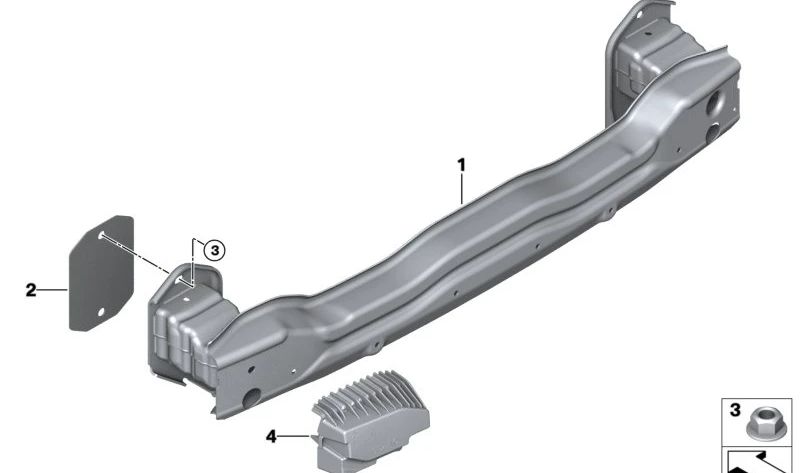 Amortiguador trasero derecho para BMW G02N (OEM 51129851922). Original BMW