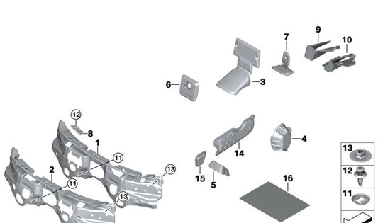 Akustische Isolierung für BMW I15 (OEM 51489478242). Original BMW.