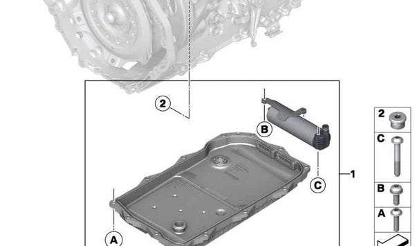 Kit de reparación bomba de aceite eléctrica OEM 24008743448 para BMW G20, G21, G30, G31, G32, G11, G12, G16, G01, G02, G05, G06, G07. Original BMW.