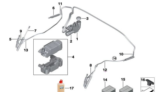 Tubería Hidráulica Tapa Derecha para BMW Serie 4 G23, G23N, G83, G83N (OEM 54345A05E24). Original BMW