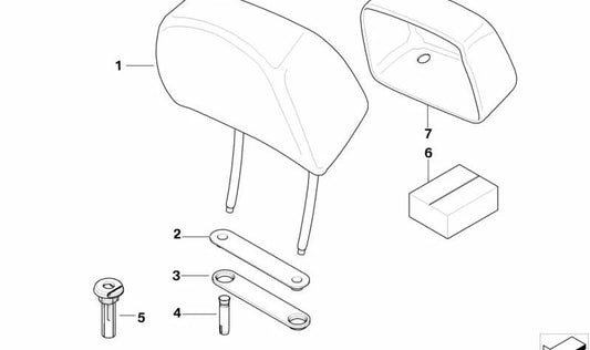 Reposacabezas Multifuncional para BMW E60N, E61N (OEM 52109143893). Original BMW