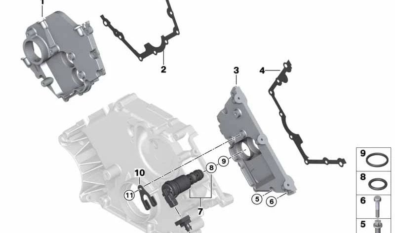 Metal Gasket for BMW E60, E61, E63, E64, E65, E66, E53, E70 (OEM 11147506424). Genuine BMW