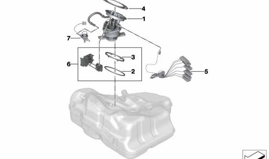 Unidad de Bomba para BMW Serie 5 F18N (OEM 16117373560). Original BMW.