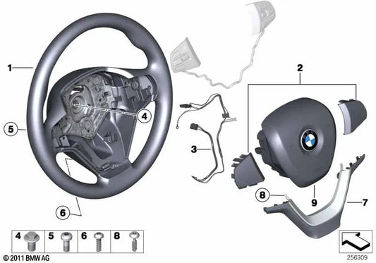 Volante Deportivo de Cuero para BMW F25, F26 (OEM 32306879924). Original BMW