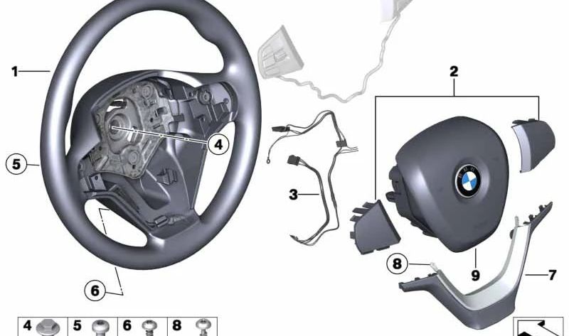 Cable de conexión volante para BMW F25, F26 (OEM 32306798538). Original BMW