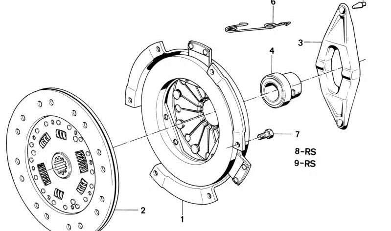 Kit de embrague original sin amianto OEM 21211223102 para BMW E21, E30, E28, E34, Z1.