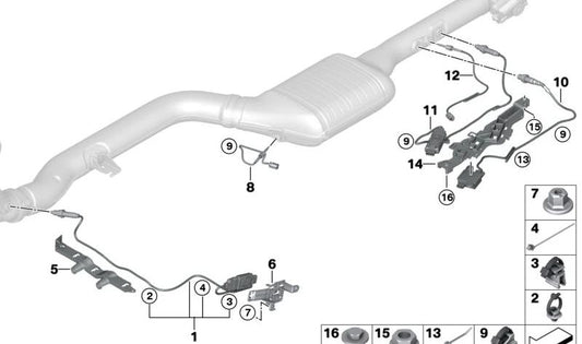 Supporto unità di controllo OEM NOX 13628586717 per BMW G05, G06, G07. BMW originale.