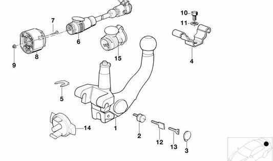 OEM 71601139300 Suporte da Knech para BMW E34. BMW original.