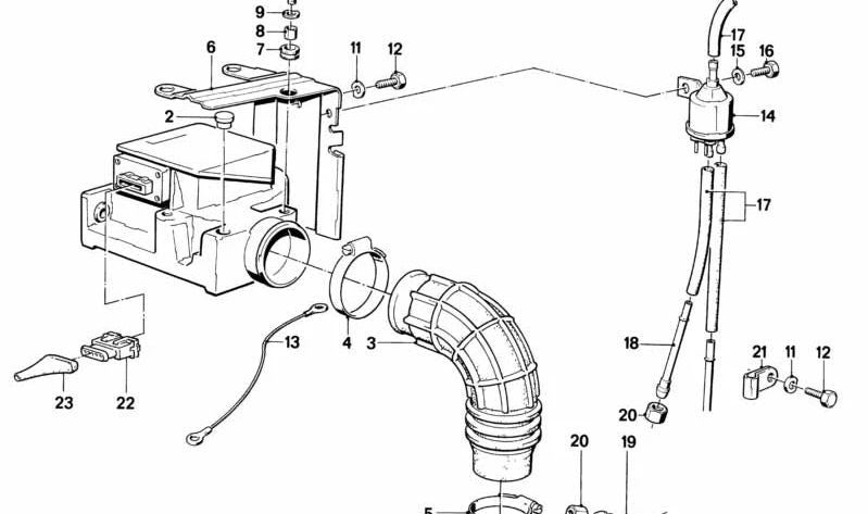 Carcasa de conector para BMW E21, E30, E12, E28, E34, E24, E23, E32 (OEM 12521706059). Original BMW