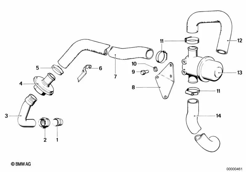 Tubo para BMW Serie 3 E21 (OEM 11721260149). Original BMW.