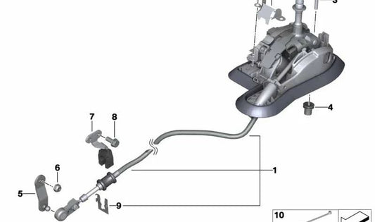 Levier de changement automatique OEM 25167560347 pour BMW E81, E82, E87, E88, E90, E91, E92, E93, E60, E61, E84. BMW d'origine.