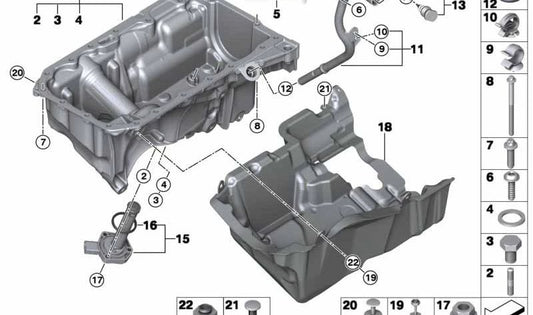 Medidor de aceite para BMW F15 (OEM 11438515924). Original BMW.