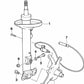 Sensor ABS delantero izquierdo para BMW E46, E85, E86 (OEM 34526792897). Original BMW.