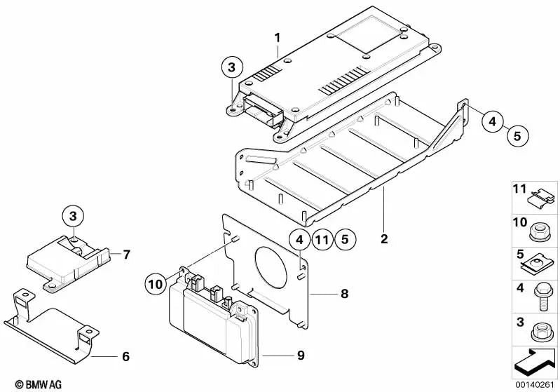 Tuerca hexagonal para BMW Serie 3 E46, X5 E53 (OEM 07119904027). Original BMW