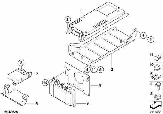 Sechskantmutter für BMW 3er E46, X5 E53 (OEM 07119904027). Original BMW