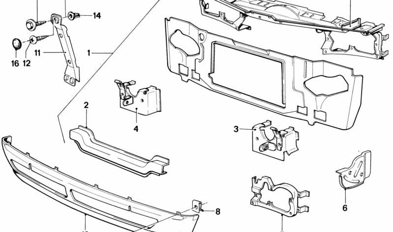 OEM du panneau avant 41131858759 pour BMW E21. BMW d'origine.