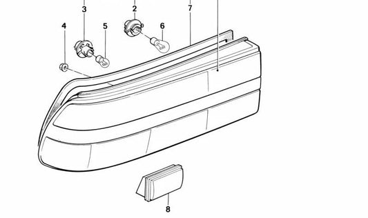 Piloto traseiro direito OEM 63211374740 para BMW E28. BMW original.