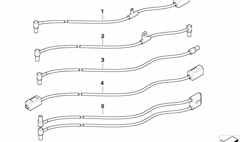 Cable de antena para módulo de video/TV OEM 61126904072 para BMW E46. Original BMW.