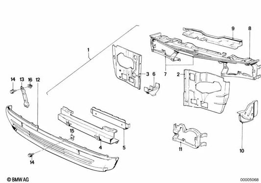 Deflector de aire para BMW Serie 3 E21 (OEM 41131872089). Original BMW.