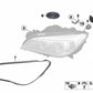 Right headlight bracket repair kit for BMW F01, F02, F04 (OEM 63117225236). Original BMW