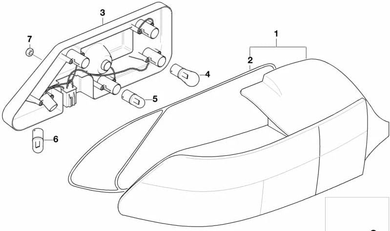 Portalamparas derecho intermitente blanco para BMW Serie 3 E46, Serie 5 E39 (OEM 63212695120). Original BMW