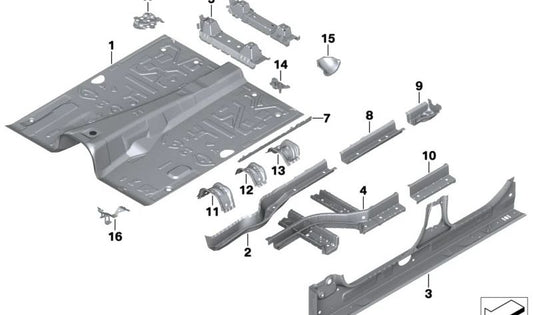 Antriebswellen-Stützkonsole für BMW X5 F95, G05, G18, X6 F96, G06, X7 G07, XM G09 (OEM 41008493502). Original BMW