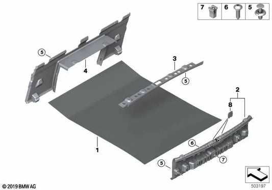 Boot Sill Trim Cover for BMW F93, G14, G15, G16 (OEM 51479479517). Original BMW.