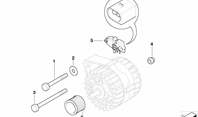 Regulador de voltaje OEM 12318510092 para BMW E90, E60, E61, E63, E64, E65, E66, E83. Original BMW