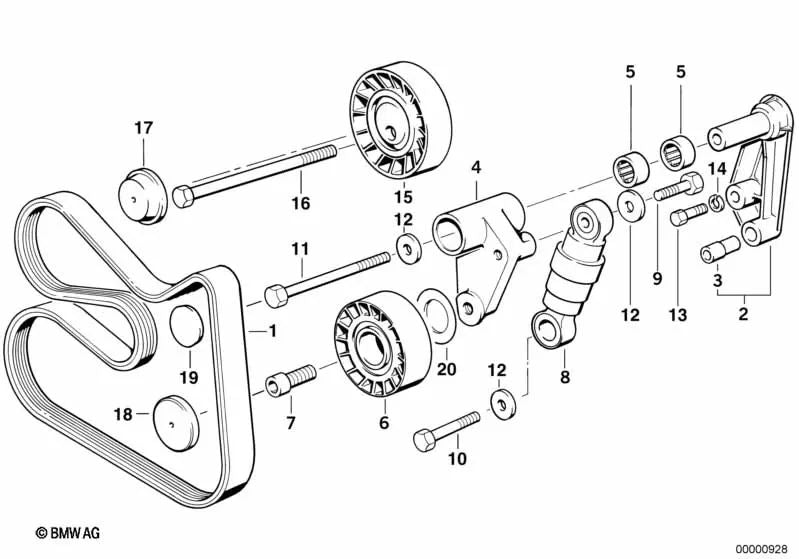 Lenkhebel para BMW Serie 3 E36, E46, Serie 5 E34, E39, E60, E61, Serie 7 E38, X3 E83, X5 E53, Z4 E85, E86 (OEM 11281726773). Original BMW