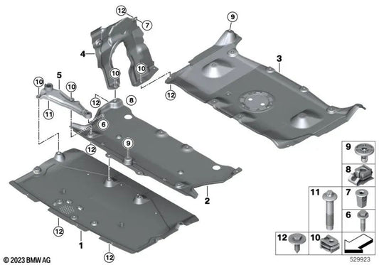 Cubierta del conjunto de dirección delantero izquierdo para BMW G60, G70 (OEM 51759498321). Original BMW