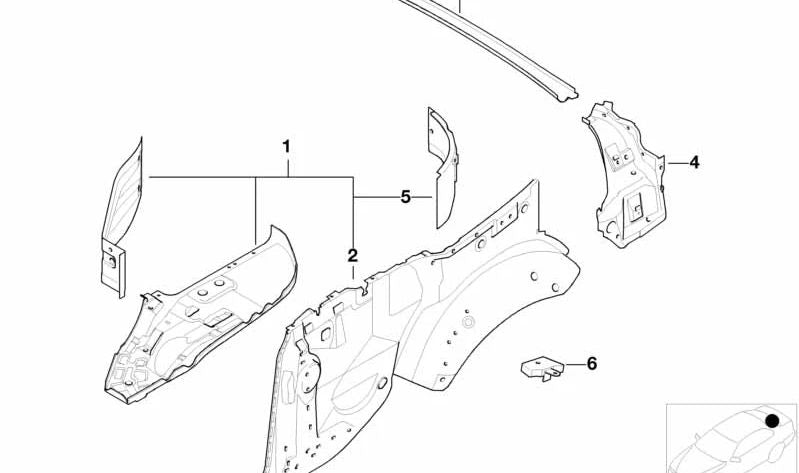 Panel lateral interior derecho para BMW E46 (OEM 41217022594). Original BMW