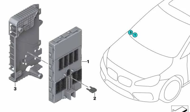 Soporte BDC OEM 61359306899 para BMW F52, F45, F46, F48, F49, F39 y MINI F55, F56, F57, F54, F60. Original BMW y MINI.