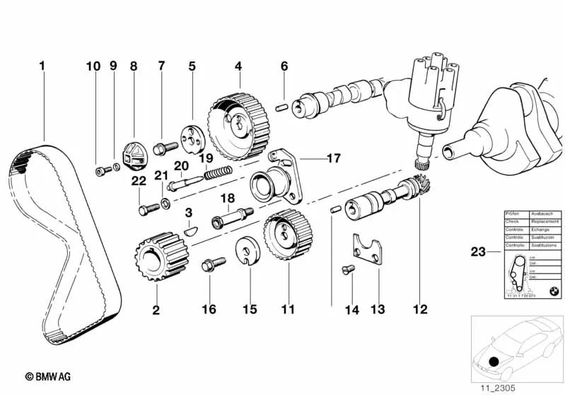 Arandela para BMW Serie 3 E21, E30 Serie 5 E28 (OEM 11311717180). Original BMW