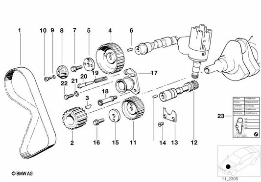 Arandela para BMW Serie 3 E21, E30 Serie 5 E28 (OEM 11311717180). Original BMW