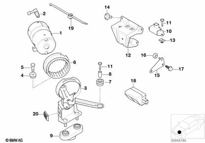 Blankverbindungsunterstützung für BMW E87, E88, F20, F21, F52, E46, E90, E91, E92, E93, E39, E38, E65, E66, E84, E83, F25, E53, E85, E86, E89, E52 (OEM (OEM 61131383699). Original BMW