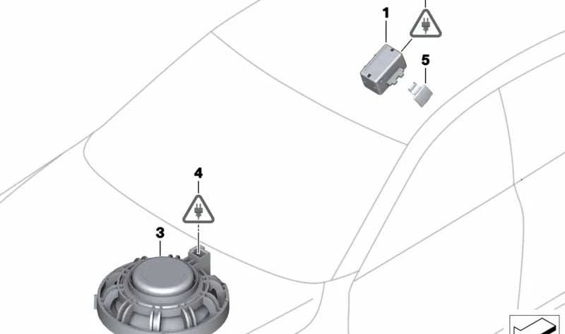 Micrófono Manos Libres para BMW F07, F11 (OEM 84109240962). Original BMW