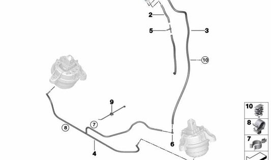 Clip para BMW Serie 5 F07, F10, F11, Serie 6 F06, F12, F13, Serie 7 F01N, F02N (OEM 22116783647). Original BMW