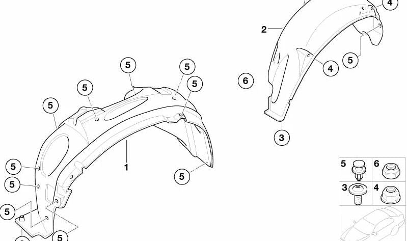 Tornillo de cabeza cilíndrica para BMW Serie 3 E90, E91, E92, E93, Serie 5 F07, F10, F11, F18, Serie 6 F06, F12, F13, Serie 7 F01, F02, F04, X1 E84, X3 F25, X4 F26, X5 F15, F85, Z4 E85, E86, MINI R50, R52, R53, R55, R56, R57, R58, R59 (OEM 07147146367). O